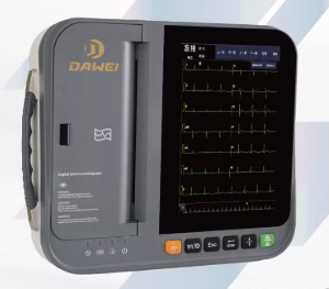 Dawei DE12A ECG Machine 12 Lead with A4 Print