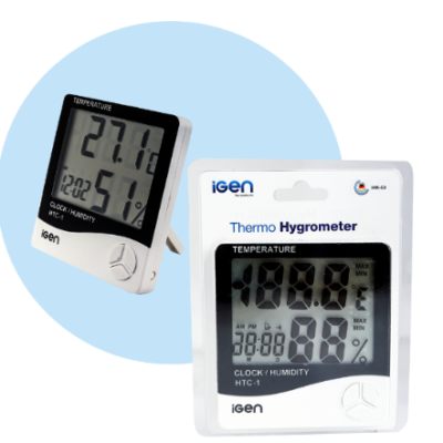 IGEN HM 60 Hygrometer – Temperature and Humidity Monitor for Home,