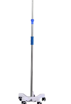 Stainless Steel IV Stand with Wheels and Brakes – Adjustable