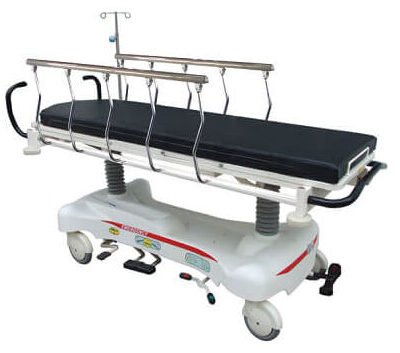 Patient Transfer Trolley with Double Hydraulic Height Adjustment –