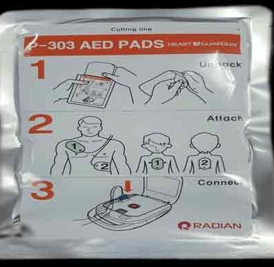 Radian AED Replacement Electrode Pads – Pre-Gelled, Single-Use